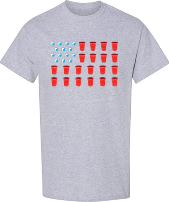 4Th Of July Beer Pong American Flag Beer Pong  Shirt