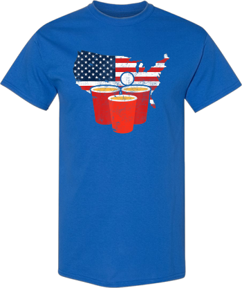 4Th Of July I Beer Pong American Flag I College Party  Shirt