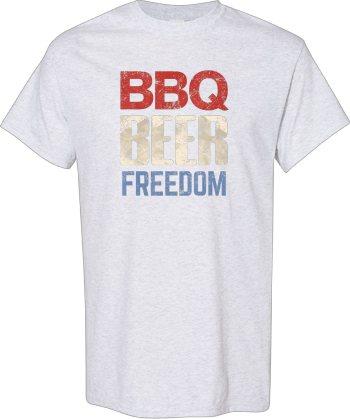 4Th Of July Patriotic USA American Flag BBQ Beer Freedom  Shirt