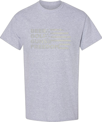America Beer Golf  And Freedom American Flag  Shirt