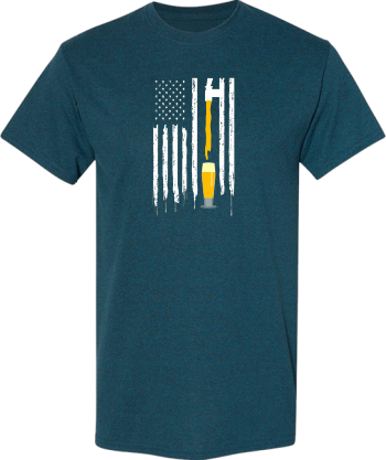 American BEER Flag  Shirt