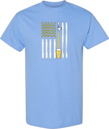 American Beer Flag  International Beer Day Tee Shirt