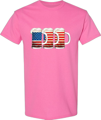 American Flag 4Th Of July Beer Drinking Merica  Shirt