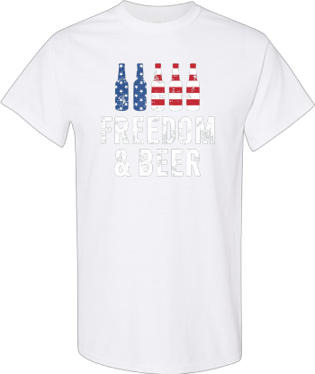 American Flag 4Th Of July Freedom And Beer Drinking  Shirt