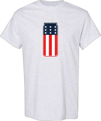 American Flag 4Th Of July Patriotic Beer Can USA Merica  Shirt