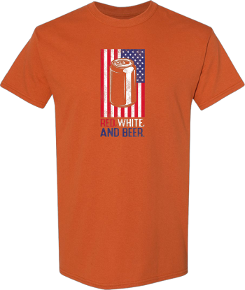 American Flag American Patriot Craft Beer Can Drinker Beer  Shirt