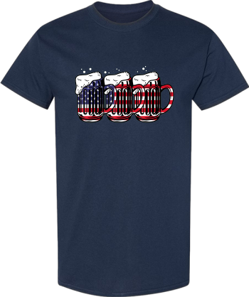 American Flag Beer  Shirt
