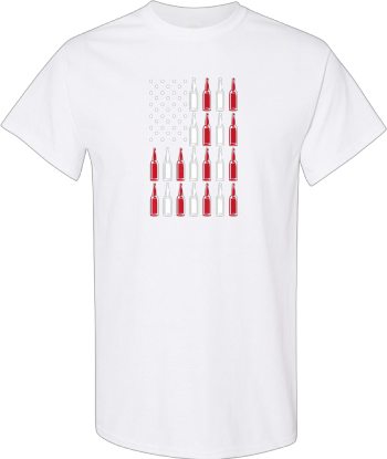 American Flag Beer Bottle  USA Alcohol Lovers Gift  Shirt
