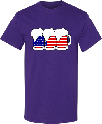 American Flag Beer July 4Th Independence  Shirt