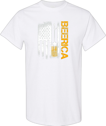 American Flag Beerica Beer Lover  4Th Of July Brewery Shirt