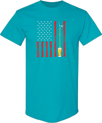 American Flag Craft Beer Brewery Design  Shirt