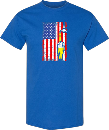 American Flag USA Craft Beer 4Th July Beer Drinker Patriotic  Shirt