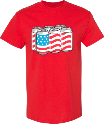 American Funny 4Th Of July Beer Patriotic USA Flag Pride  Shirt