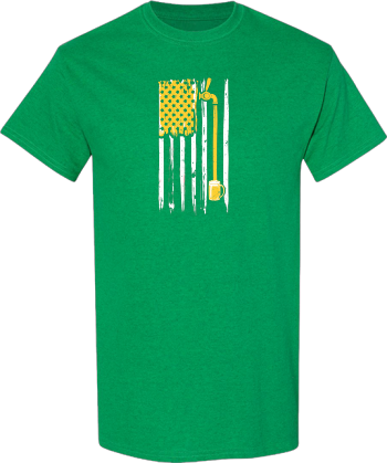American USA Flag Beer Brewer  Shirt
