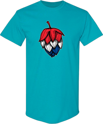 American USA Flag Craft Beer Drinking Hops  Shirt