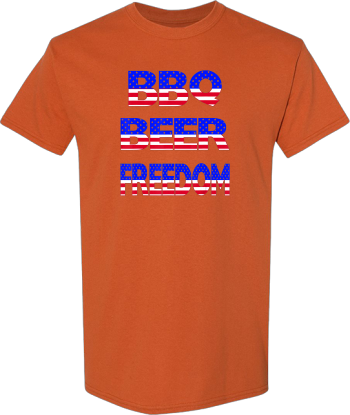 BBQ Beer Freedom  Patriotic American Flag  Shirt