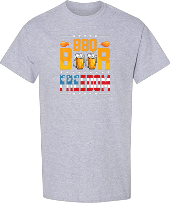 BBQ Beer Freedom  Proud American Flag Party Gift USA Tshirt1 Shirt