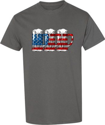 Beer American Flag  4Th Of July Gift For Men Women Shirt