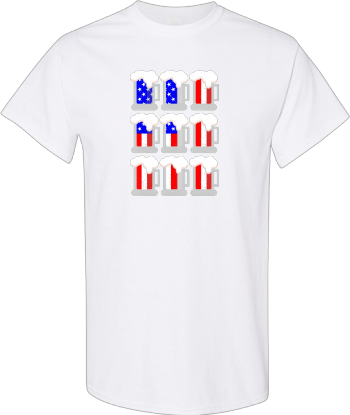 Beer American Flag 4Th Of July  Shirt