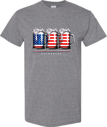 Beer American Flag 4Th Of July Gift Men Women Merica USA  Shirt
