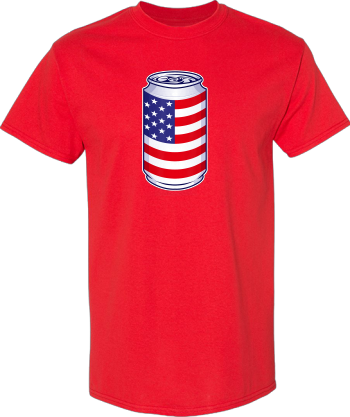 Beer Can American Flag 4Th Of July Patriotic Memorial Day  Shirt