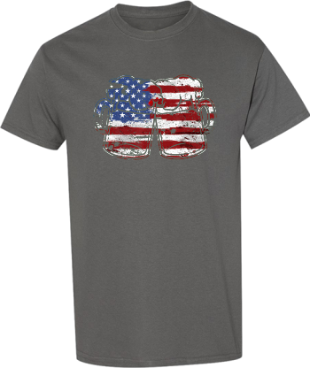 Beer Drinker Drinking USA American Flag 4Th Of July Gift  Shirt