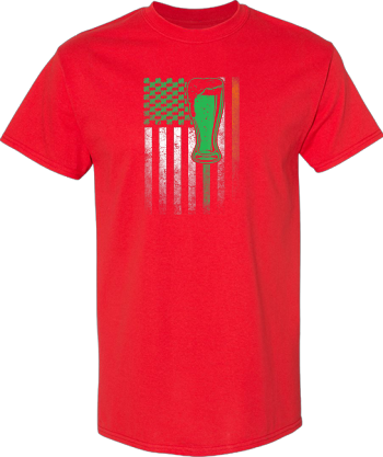 Beer Drunk Drinking Irish American Flag St Patricks Day  Shirt