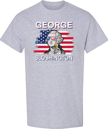 Beer George Sloshington  American Flag 4Th Of July  Shirt