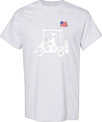 Beer Golfer Golf Cart With American Flag  USA Golfing Gift  Shirt