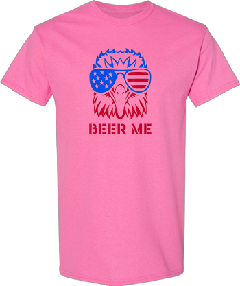 BEER ME USA American Flag Patriotic Eagle  Shirt