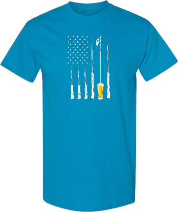 Celebrate American Flag Beer Drinking Design Alcoholic Flag  Shirt