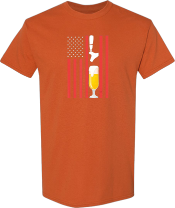 Craft Beer American Flag Funny USA Brewery Beer Lover  Shirt