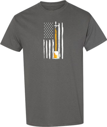 Craft Beer American Flag Patriot Brewmaster Hop Glass Gift  Shirt