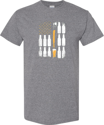 Craft Beer American Flag USA 4Th July Brewery Funny  Shirt