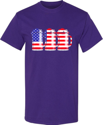 Craft Beer American Flag USA Drinking  Shirt