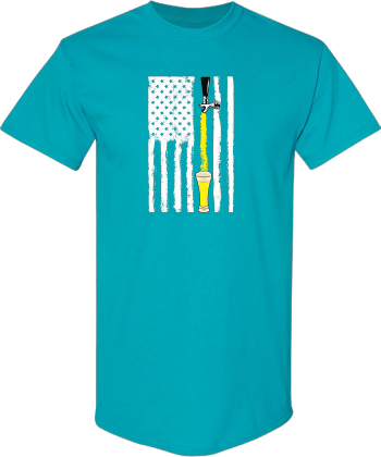 Craft Beer American Flag USA Patriotic July 4Th Brewery  Shirt