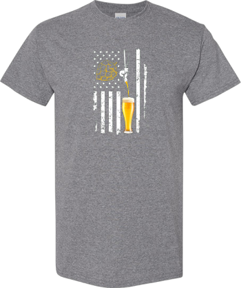 Craft Beer Vintage American Flag  Shirt
