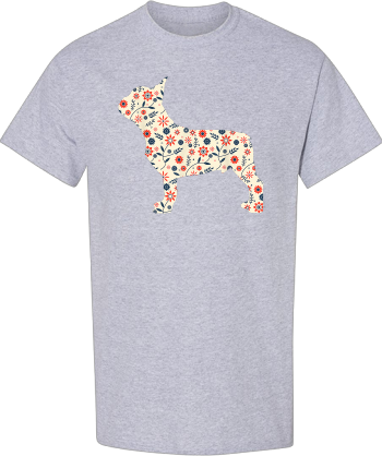 Floral Frenchie Dog Lover Tshirt Tshirt Shirt