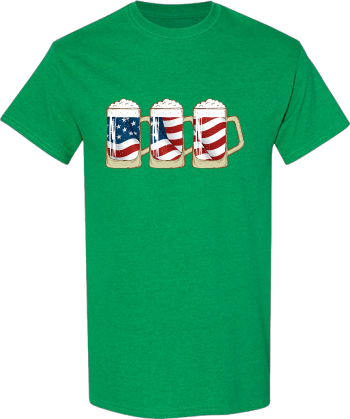 Funny 4Th Of July Beer Drinking American Flag  Shirt