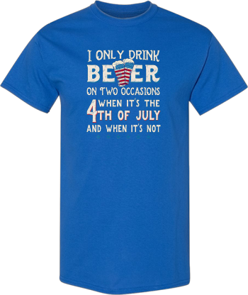 Funny 4Th Of July Beer Party  With American Flag Men  Shirt
