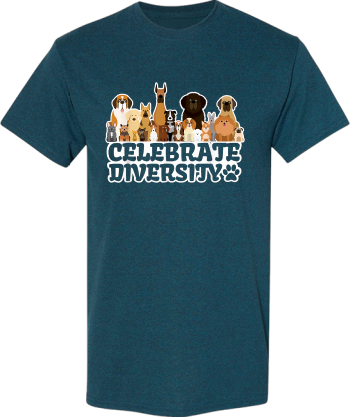 Funny Dog Lover   Celebrate Diversity  Cute Dog Tshirt Shirt