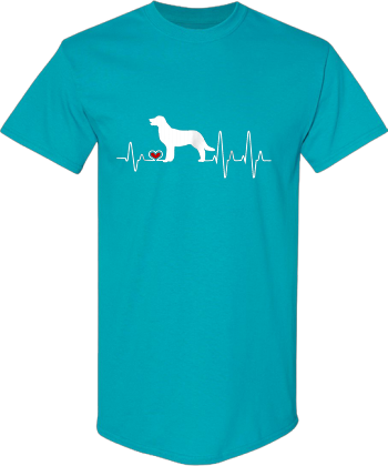 Golden Retriever Dog Heartbeat Pulse Tshirt Shirt