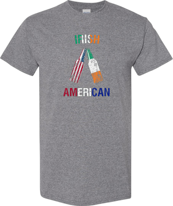 Irish American Drinking Shirts Ireland America Flag Beer  Shirt