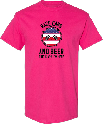 July 4Th American Flag Race Cars And Beer Checkered Flag  Shirt