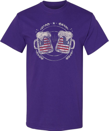 Mens 4Th Of July Patriotic American Flag Beer Mugs Gift  Shirt