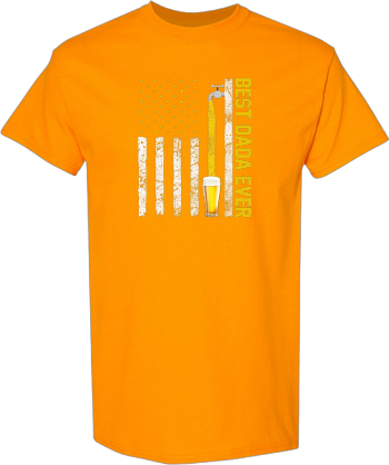 Mens Distressed USA American Flag Drinking Beer Best Dada Ever  Shirt