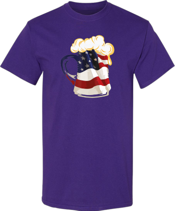 Mens Funny American Flag USA Craft Beer IPA  Men Gift Shirt