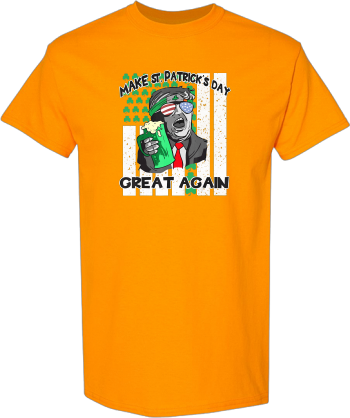 Mens St Patricks Day Beer Drinking American Flag Dad Green  Shirt