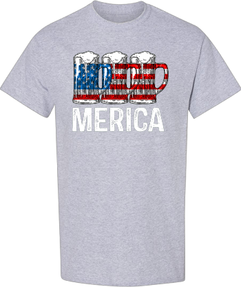 Merica Beer American Flag  4Th Of July  Gift  Shirt
