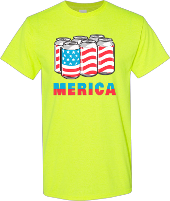 Merica Funny 4Th Of July Beer Patriotic USA American Flag  Shirt
